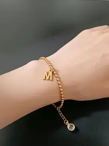 Fashion Simple Letter Bracelet, Stainless Steel Letters Bracelet, Daily Anniversary Gift, No Choking Hazard
