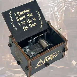 Hand-Cranked Musical Box Decor