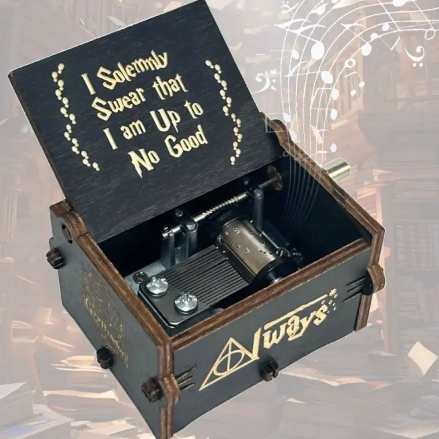 Hand-Cranked Musical Box Decor