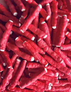 Freeze Dried Marshmallow Stuffed Roll Up strawberry fruit roll up stuffed with Vanilla marshmallows Kosher Parve 2.7 oz Pack of 5-6 Pieces mega crunchy, sweet, double the flavor trending candy