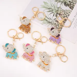 Lucky Elephant Keychain Rhinestone Key Chain,Fashionable Novelty Keychain for Women & Men,Car Purse Handbag Charm,Trendy All-match Keychain for Birthday Gift