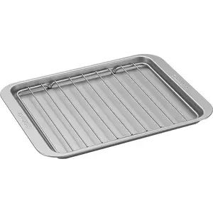 AMB-TOBPRK Toaster Oven Broiling Pan w/ Rack, silver, 11.2"(l) x 8.6"(w) x 0.06"(h) Bakeware Stainless Steel Baking Tray