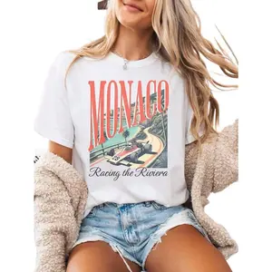Artsadd Vintage Monaco Racer Shirt |   Formula Racing T-Shirt |   Retro Motorsport Racing Tee |   French Riviera Racing Shirt |   Unisex F1 Racecar T-Shirt