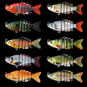10pcs Jointed Swimbait Sinking Wobblers Fishing Lures Crankbait for Pike Hard Artificial Baits Trout Bass Fishing Tackle Lure