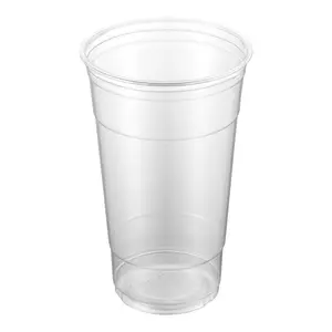 ProTakeOut, [32 oz] Clear PET Cups – 107mm Rim, 500 Pack (50/10) | Transparent Disposable Cold Drink Cups for Smoothies, Juices & Iced Coffee | Durable, Crystal Clear & Recyclable | Lids Sold Separately