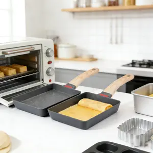 Non-Stick Square Tamagoyaki Pan | Universal Kitchenware for Induction/Gas/Ceramic Stoves - Perfect Breakfast Omelette Pot