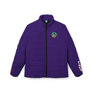 Love Prints Women's Puffer Jacket - Purple Rain