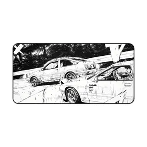 Initial D Desk Mat, Shuichi Shigeno AE86 Drift Extra Large Gaming MousePad, Gaming Accessories, Desk Decor Setup, TCG Playmats
