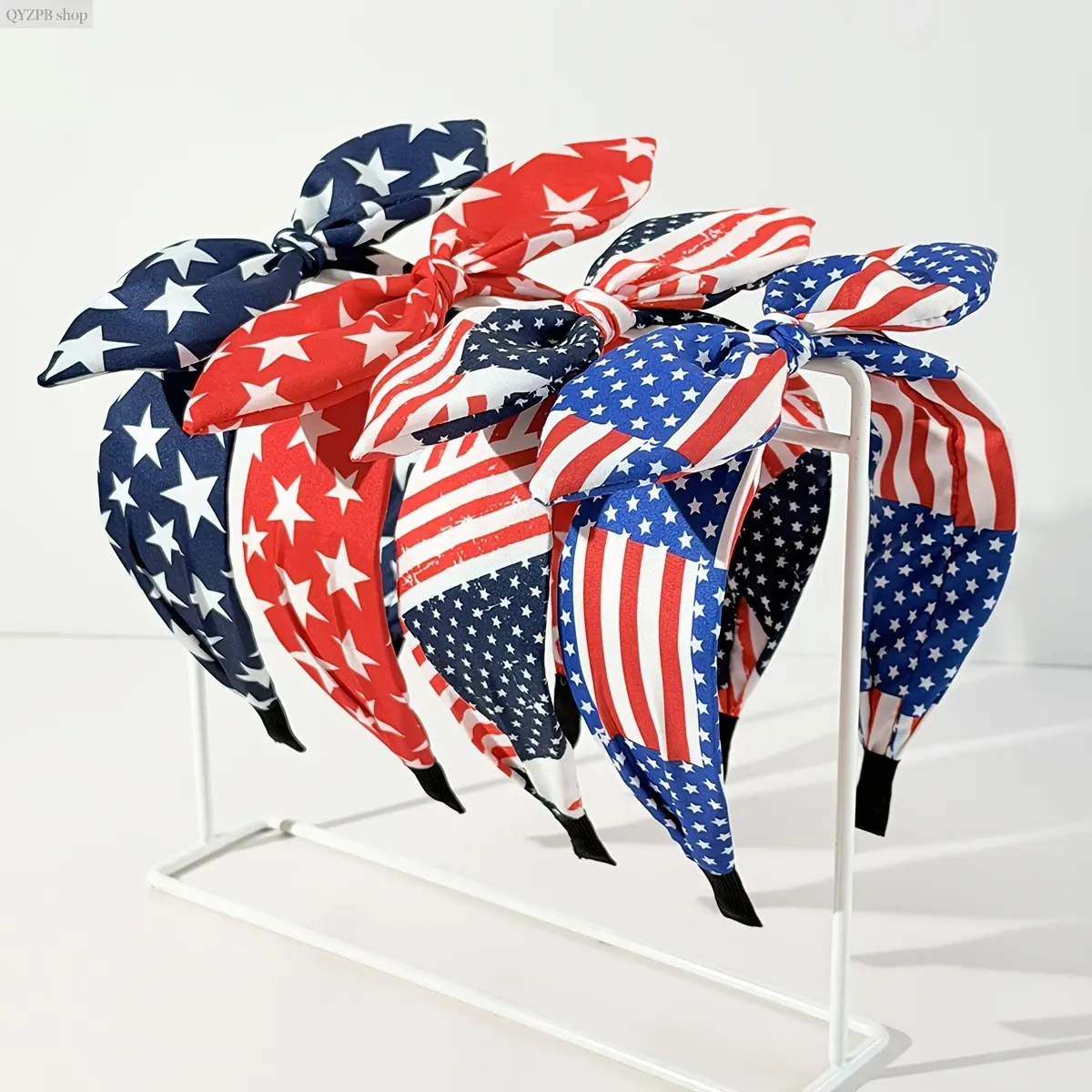 Women's Patriotic Flag Print Headband - 4th of July Celebration Accessory, USA 250th Independence Day Party Headpiece, Memorial Day Anniversary Gift, Comfortable Fit, Star Stripes Classic Flag Graphic Look, Simple Accent for Everyday Outfits