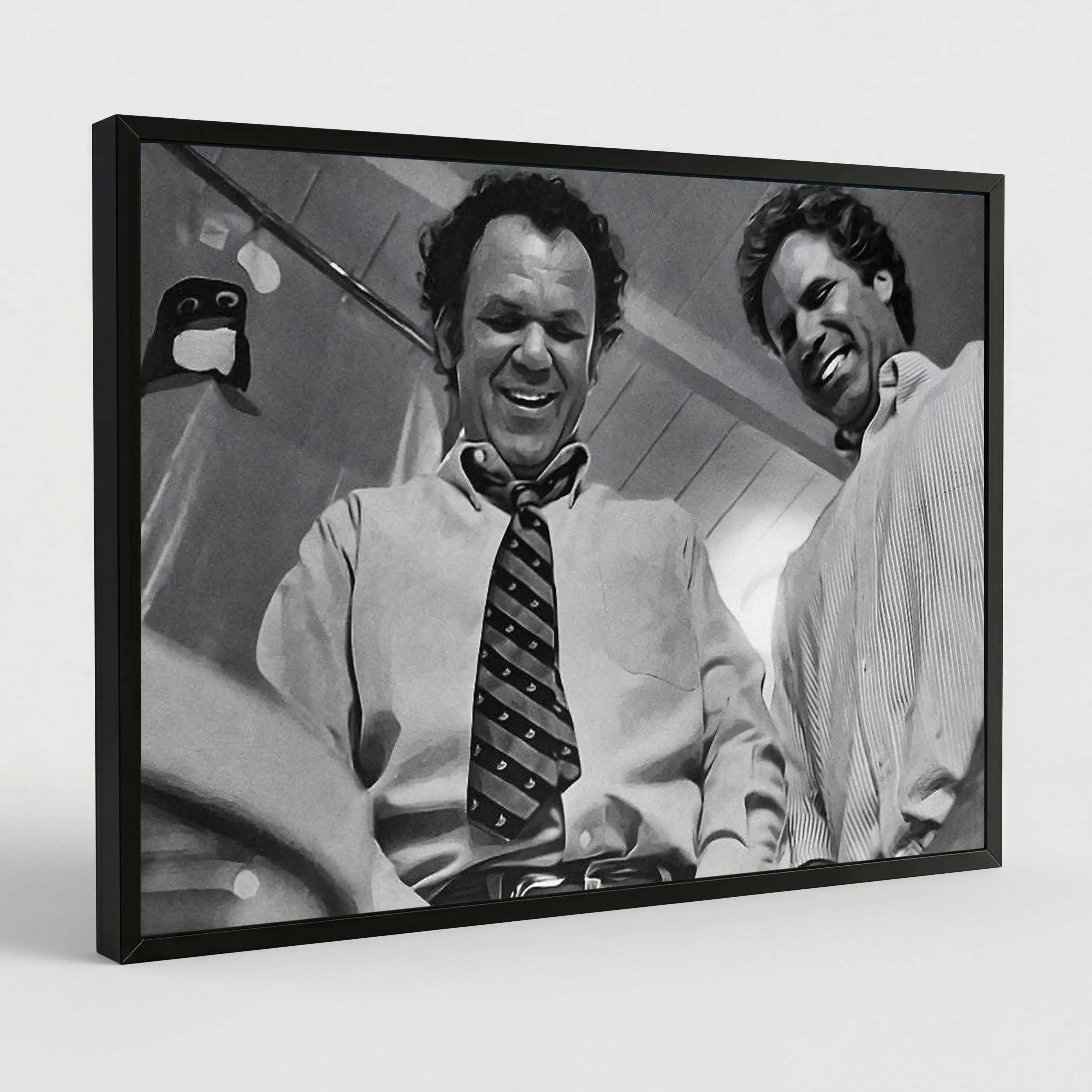 Funny Bathroom Restroom Wall Decor Step Brothers Comedy Movie Picture Display Black and White Humorous Graphic Artwork for Toilet Washroom
