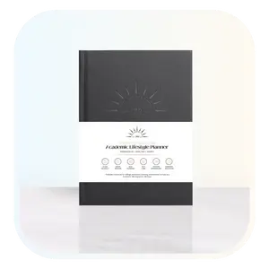 Journey 180 Undated Academic Self-Care Planner - Affirmations, Habit Tracker, Pomodoro Method-Blocks, Journaling (White)