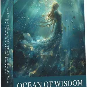 Ocean of Wisdom Oracle Card, Under the Sea Oracle Card with Mystical Creatures, Underwater and Nautical Themed Oracle Deck, Oracle Cards for Beginners, Intuitive Guidance, Oracle Cards with Meanings on Them, Undersea Theme (3.42"× 4.72")