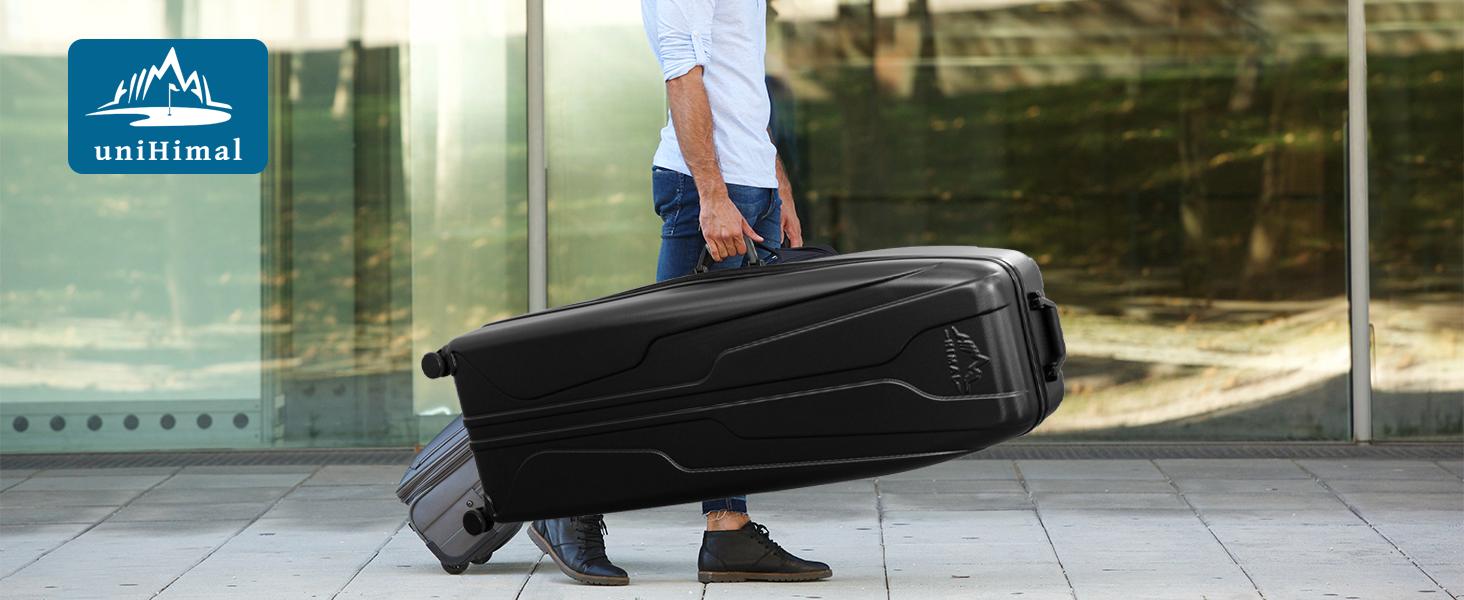 UNIHIMAL Full Hard Case Golf Travel Bag with Wheels, Travel Case - Ultimate Protection, Waterproof & Durable, Specially Designed for Airline Transport