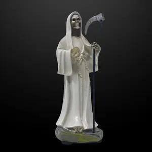 Santa Muerte Statue White Santa Muerte Statue White