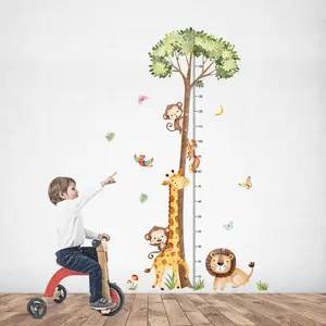 3Pcs/Set (3090cm3pcs) Cartoon Animals Height Measurement Wall Stickers, Cute Wall Decor for Kids Room & Kindergarten, Growth Record Decals, DIY Decorative Stickers