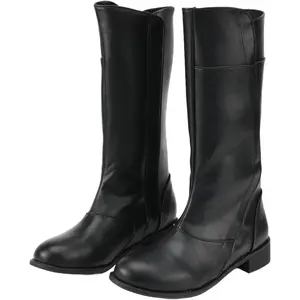 Mens Medieval Viking Round Head Tall Boots Renaissance Riding Cosplay Shoes