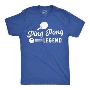 Mens Funny T Shirts Ping Pong Legend Sarcastic Table Tennis Graphic Tee Mens Funny T Shirts Cool Vintage Fashion T-Shirt Gift Classic Menswear Funny Sarcastic Short Sleeve Novelty Tees for Guys Royal -