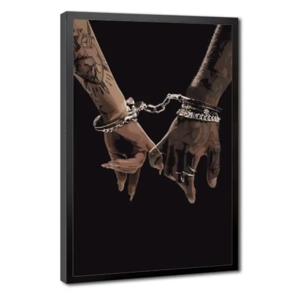 Room decoration, African American art, Black couple art, Black love art, African wall art, Black couple wall art photos and posters, you can choose to buy just the poster or with a black frame; the prices differ.