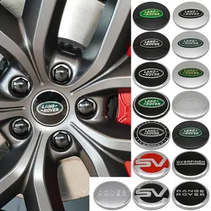 4 Piece 62mm Car Wheel HUB Center Cap Emblem Badge, Rim Markers Decal for Landrover Svr Discovery Velar Evoque Range Rover L322 L405 L320