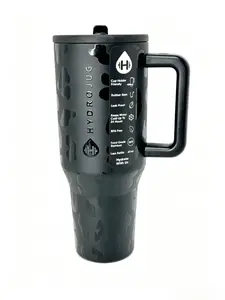 HydroJug  40oz Black Leopard Print Tumbler - Insulated Stainless Steel Travel Mug with Handle & Flip Straw, Keeps Cold 24H, Cup Holder Friendly, Leak-Proof for Office & Car tiktokshopspringglowup reusable water outdoorfun ceramic coffee