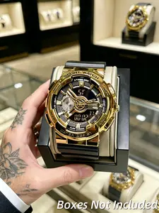 Trendy Casual Electronic Watch, Case Dial Dual Display, Men's Multifunctional Waterproof Night Light Sports Wristwatch, Luminous Analog Watch, Waterproof Sport Watches, Multifunctional Wristwatch Chronograph, Analog Quartz Watch, Sporty Waterproof Watch