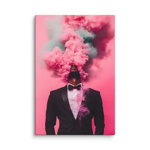 Artistic Male Version Head In The Clouds Canvas Print, Home Decor for Room Wall