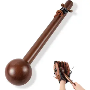 Baseball & Softball Glove Mallet 12 Inch Wooden Hammer with Leather Rope Durable Glove Pocket Break-in Tool