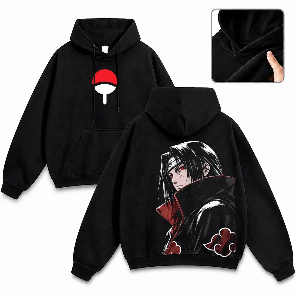 [Vtg90s] "GAZE" Series Anime Graphic Hoodie Unisex 90s Retro Pullover Funny Cartoon Streetwear Hoodies Cozy Fleece Gift For Him