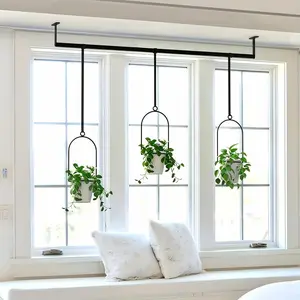 Space-saving Design: Equipped with 1 Adjustable Metal Rod, This Vertical Planter Makes Full Use Of Windowsill And Balcony Space, Instantly Creating A Charming Mini Vertical Garden.