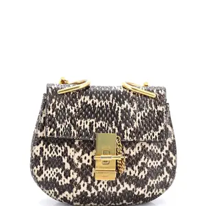 Pre-owned Chloé material Messenger Bags Chloe Drew Crossbody Bag Python Mini by Rebag