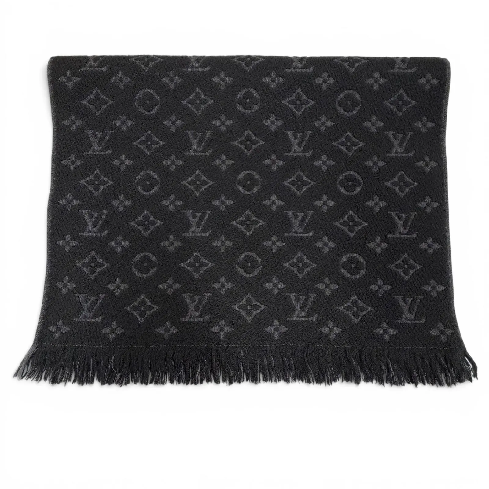 Pre-owned Louis Vuitton Wool Small Leather Goods Monogram Scarf