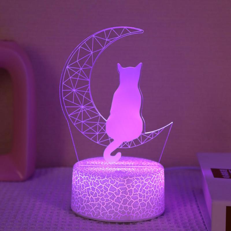 Moonlight Cat Creative LED Night Light, Touch Color Changing Lamp for ...