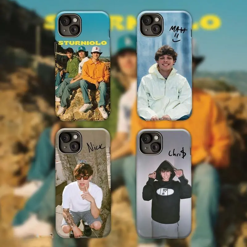Trendy Sturniolo Triplets Youtube Star Collage Photo Heavy Duty Tough Phone Case Shockproof Drop Protection Durable Hard Cover Aesthetic for iPhone 11 12 13 14 15 16 17 Pro Max Plus
