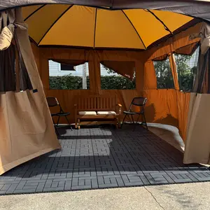 44 PCS 12x12 Inch Interlocking Deck Tiles - Waterproof All-Weather Outdoor Patio Flooring for Pool, Balcony, Backyard, Porch & Garden