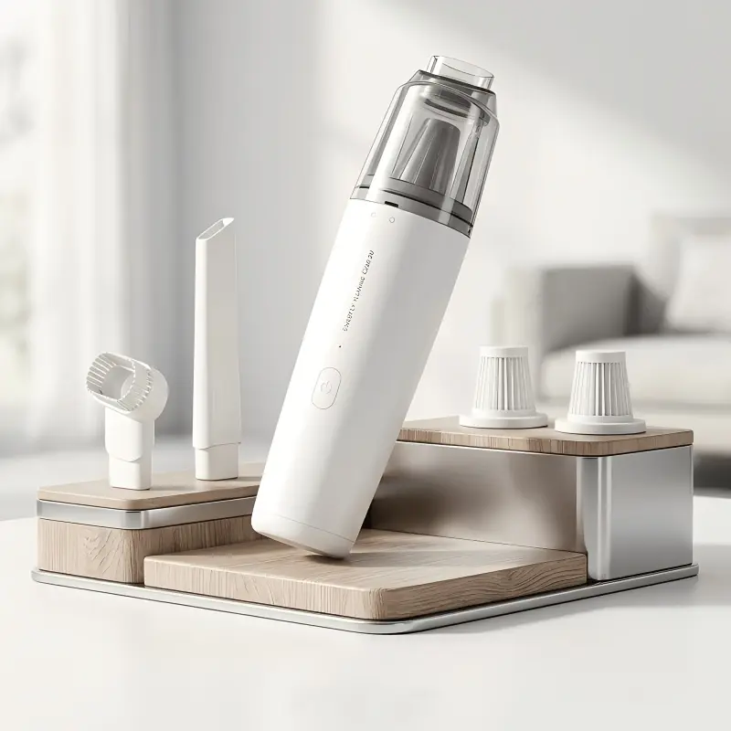 Compact handheld vacuum cleaner, vacuum cleaner and blower in one, 2 metal filters, long running time, low noise, suitable for indoor and automotive multifunctional use, is the best choice for gift giving