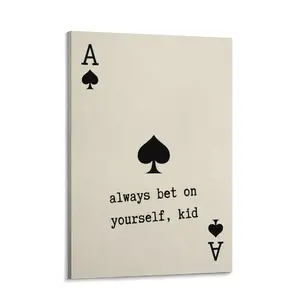 Trendy Playing Card Art, Ace of Spades Print, Daily Affirmation Poster, Dopamine , Preppy  Art, Retro  Art, Dorm Room  dopamine  wall decor