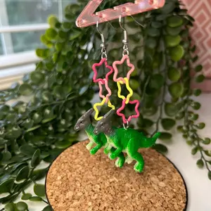 Dinosaur dangles earrings