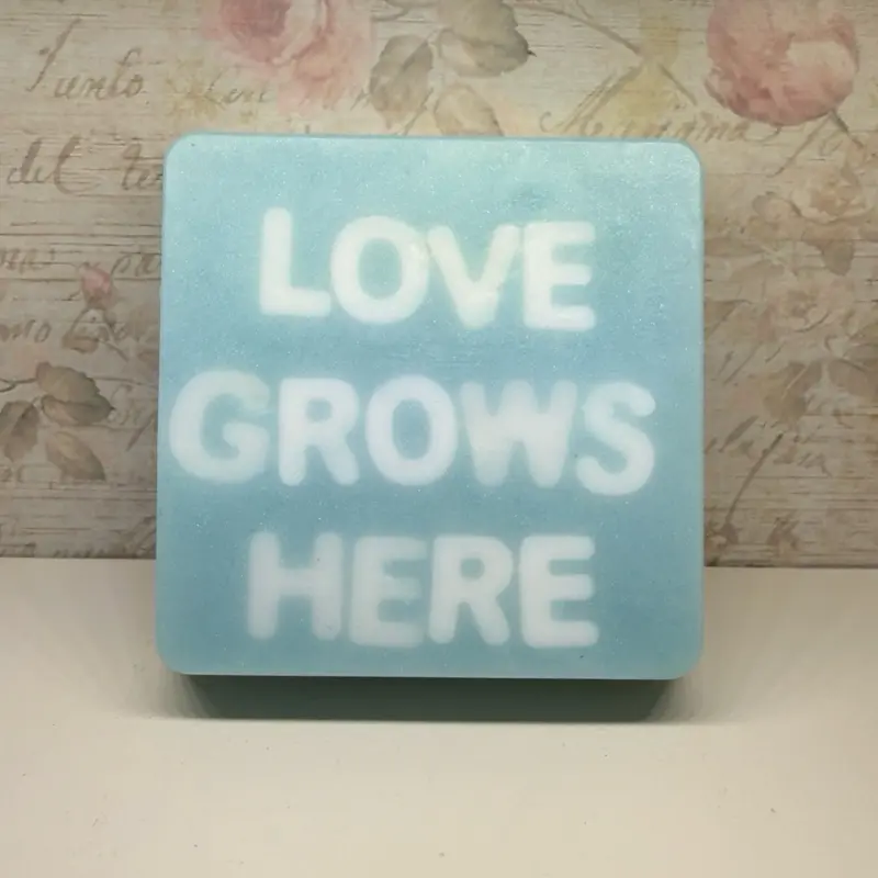 Lather your Vibe -LOVES GROWS HERE - Cotton Candy Scented handmade soap