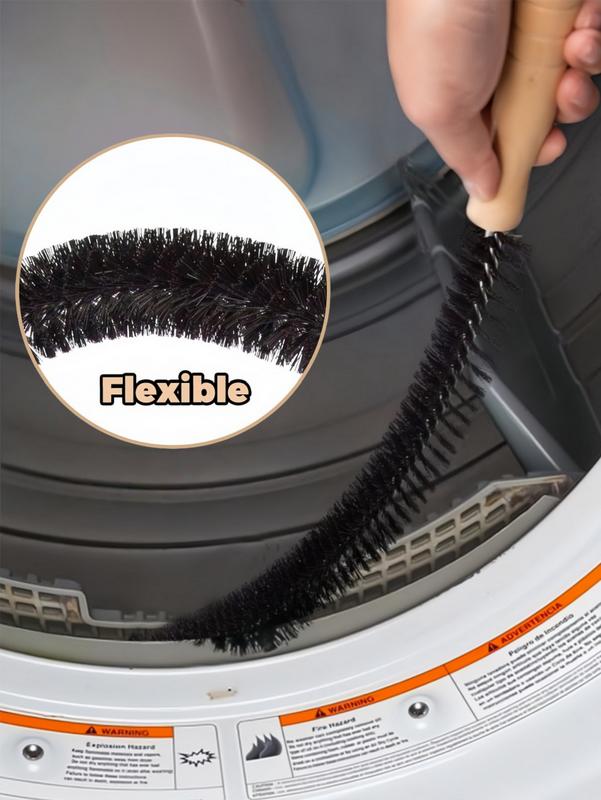 LMMAKE Dryer Vent Cleaner Kit with Flexible Lint Brush & Vacuum Hose Adapter for Efficient Lint Removal Deep Cleaning of Appliance Vents Fits Most Vacuums