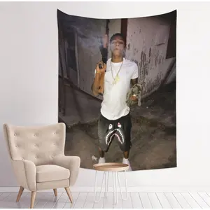 YoungBoy Never Broke Again Gift Colorful Bedroom 40*30 Inch Tapestry Home Decor Living Room Boys Girls Decoration University Dormitory Fun Tapestry Christmas decoration