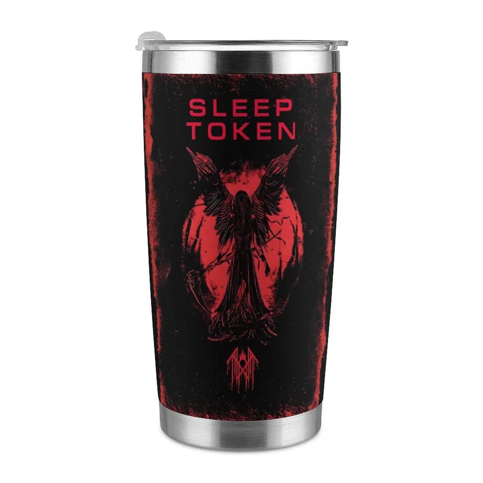Sleep Token 20oz Tumbler, Sundowning Album Tumbler, Progressive Metal Band Merch Tumbler, Rose Rune Tumbler, 20oz Double Silver Edge Tumbler, Stainless Steel Tumbler, Christmas Gift