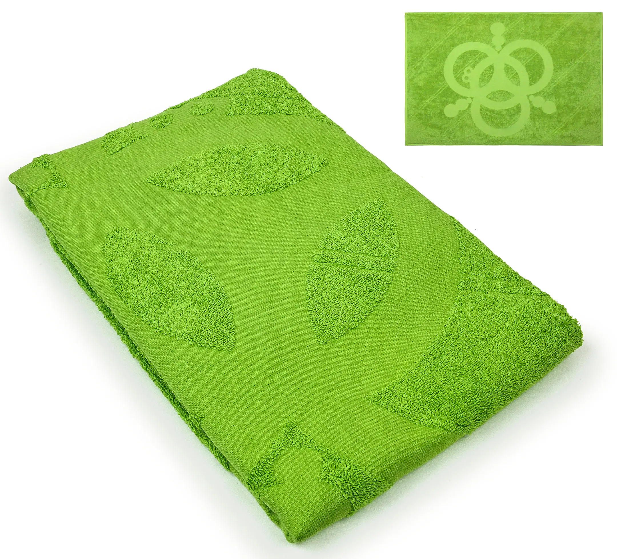 Crop Circle Towel - 100% Carded Cotton Jacquard Fabric Bath Towel, 28"x39.5" Household Pack
