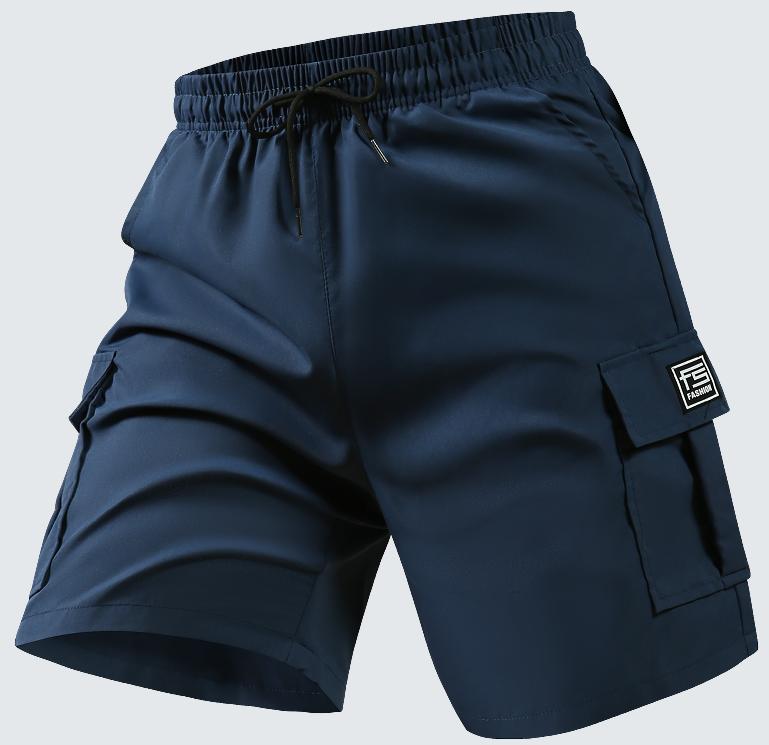 3-Piece Men's Shorts Set - Brown Black & Green - Slanted Pockets - Versatile Casual Wear - 3-Piece Bottoms for Everyday Use Menswear Overalls shorts men SpringStatements