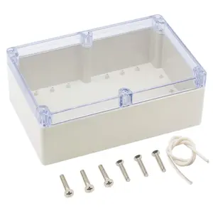 Junction Box ABS Plastic   IP65 Universal Electrical Boxes Project Enclosure Grey with Clear Cover 9.1 x 5.9 x 3.4 inch (230 x 150 x 87mm)