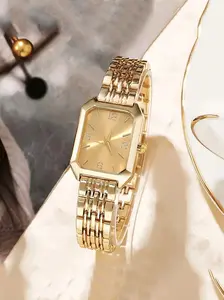 Women's Elegant Square Dial Quartz Watch, Fashionable Design, Perfect for Business Professionals, Women Watch For Daily Wear Versatile Accessory, Square Dial Wristwatch