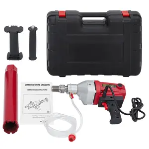 1500W Handheld Diamond Core Drilling Machine, 2-Speed Concrete Core Drill Rig (1100RPM/2400RPM), 1-1/4" Thread Power Drill for Brick, Concrete, Block, and Stone