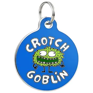 Crotch Goblin - Pet ID Tag - Personalized Engraved Dog Tag