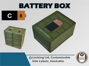 Battery Box - C Batteries - Qty 8- Stackable