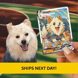 Custom Pokémon Style Aluminum Card Personalized Glossy Trading Card Gift | Anime Memorabilia, Kid, Dad, Fan Gift, Gift for Him, Gift for Her