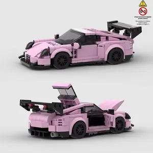 Moc Classic Car Building Block Model, Race Car Model, Christmas Holiday Gift, Toy, Unisex, D70-85285, Bricks & Parts, Building Fun, Block Type